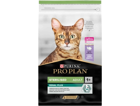 Pienso para Gatos PURINA Pro Plan OptiRenal (10Kg - Seco - Adulto - Castrados - Sabor: Pavo y Arroz)