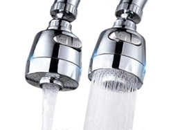 Adaptador De Grifo De Cocina Con Boquilla 360 Rotatoria Y Ducha Plateado 1 Pieza