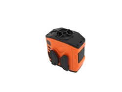 Ventilador de cintura portátil con clip, batería recargable de 10000 mAh, linterna y soporte para colgar.