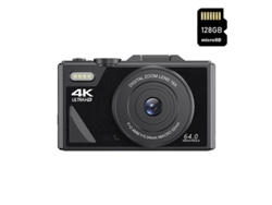W1 Cámaras compactas de nivel básico 4K HD 64 MP 16X Zoom 3 128 GB Negro SZSMART