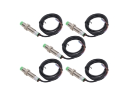 Yncm2026-5 Piezas Sensor Inductivo De Proximidad M12 Npn Nc Ip65 Impermeable Interruptor De Proximidad