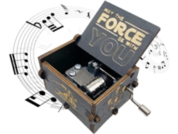 Caja De Música, Caja De Música Única De Madera Con Manivela, Temática De Star Wars, Mini Caja De Música Antigua Vintage Hecha A Mano Con Lás