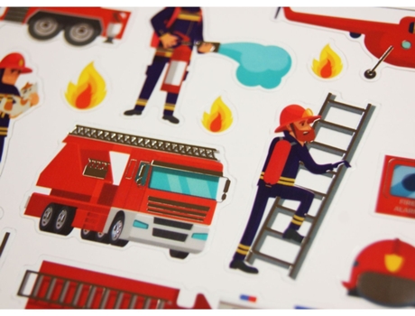 Pegatinas - Bomberos al rescate - Oro