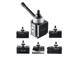 Portaherramientas de cambio rápido para torno, 6 piezas, compatible con 254-381 mm, acero reforzado, Tekmaquinas