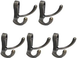 Ganchos Dobles De Pared Para Toallas, Perchas Para Armario/abrigos/ropa Con Tornillos, Aleación De