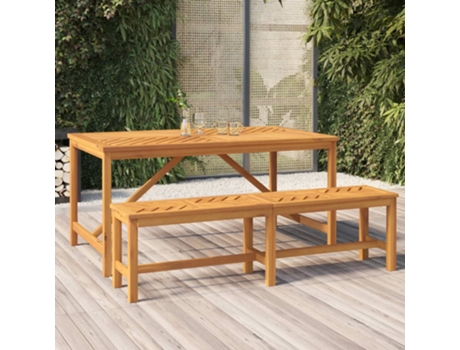 MAISON EXCLUSIVE Mesa de comedor de jardín madera maciza de acacia 150x90x74 cm