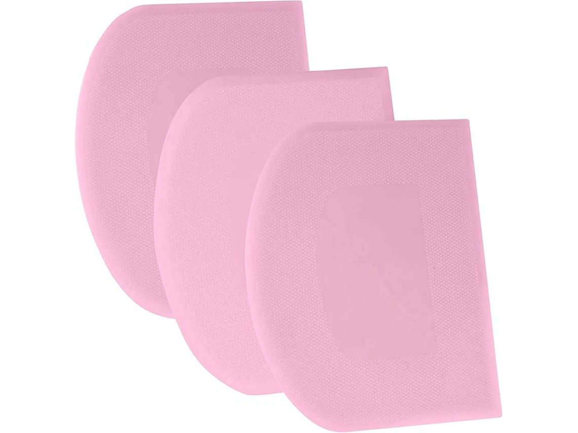 Raspador De Massa - Cortador De Massa 3 Peças 4,7x3 Polegadas - Flexível - Resistente Ao Deslizamento - Acessórios Para Bolos