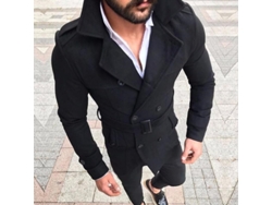 2026-chaqueta De Negocio Para Hombre Abrigo Trench Exterior Talla Asiática Material Mezcla De Algodón