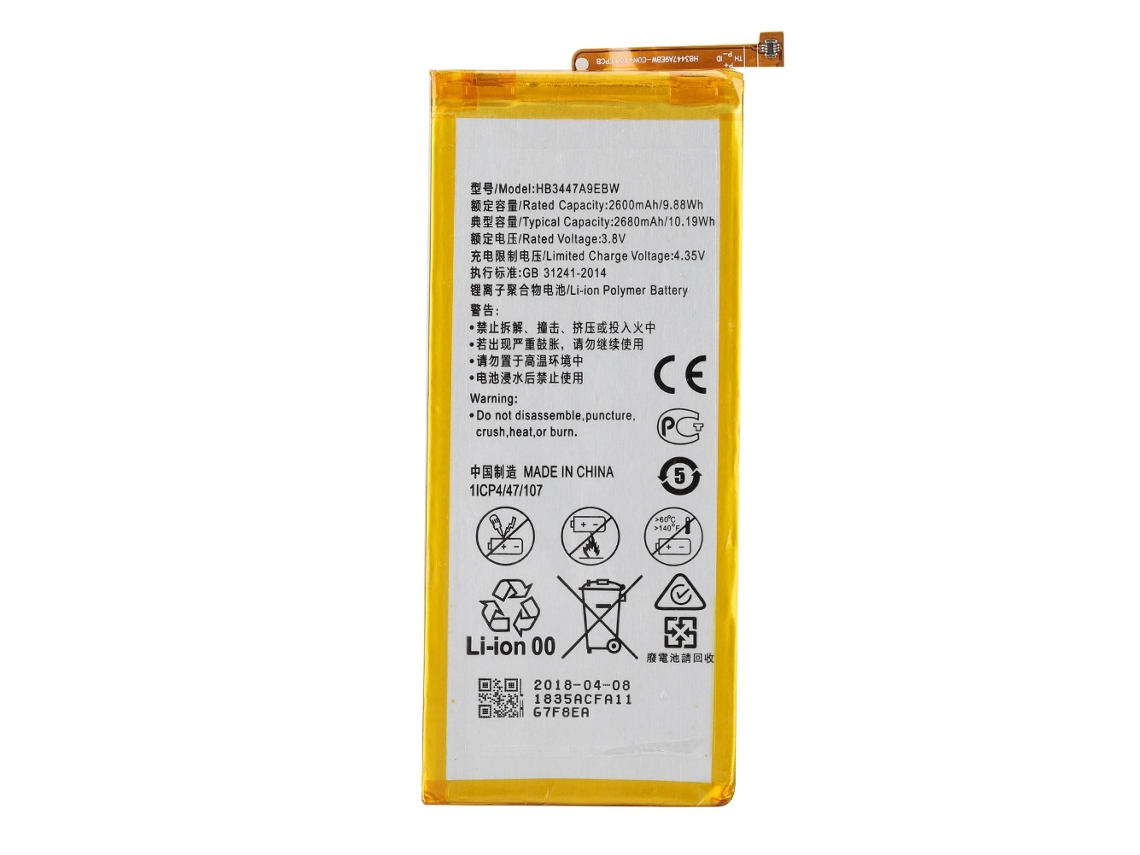 Bateria De Substituição Original Hb3447a9ebw 4.35v 2600mah Para Celular Huawei P8