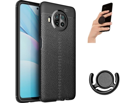 Funda, Soporte y Popsocket Xiaomi Mi 10T Lite PHONESHIELD Rugged Leather Negro
