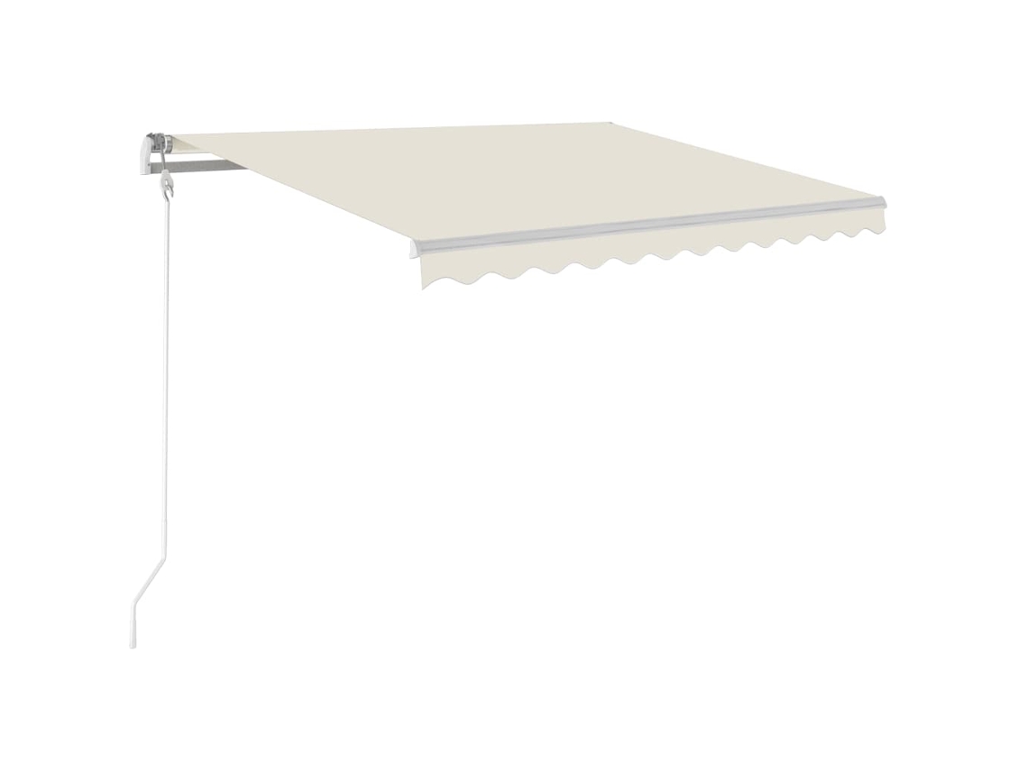 Toldo automático con LED y sensor de viento VIDAXL crema (350x250 cm)