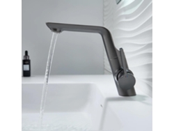 Grifo mezclador de agua fría/caliente con un orificio y giro de 360° para lavabo de baño.