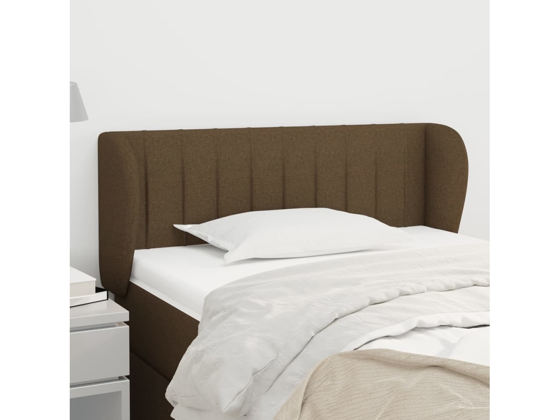 Cabecero De Tela Gris Oscuro 103x23x78/88 Cm