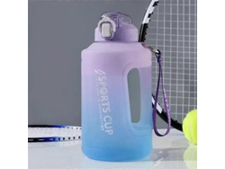 Botella De Agua Deportiva De 2 Litros Con Recordatorio De Silicona Y Pajita, Ideal Para Ejercicios, 1500ml/2300ml Rosewell