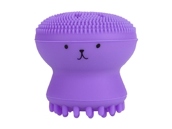 Cepillo facial Rosewell morado para exfoliación, eliminación de grasa, masaje, diseño de medusa y pulpo, herramienta de lavado