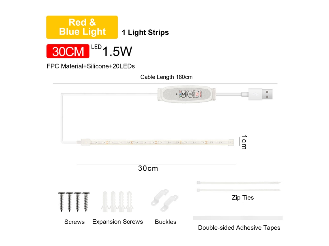 2026-tiras De Luz Led Para Plantas Interior Con 4 Niveles De Brillo Y Temporizador Inteligente 24h Usb Plug And Play