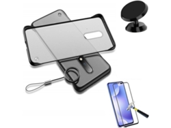 Kit Funda, Protector De Cristal 5d Y Soporte Magnético Auto Iphone 8 Plus Bumper, Transparente