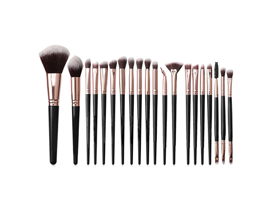 Juego De 20 Brochas De Maquillaje Profesionales Para Sombras De Ojos Con Estuche Transparente.