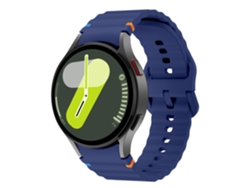 Correa de silicona para Samsung Galaxy Watch Fe de 20 mm con diseño ondulado, azul medianoche, XIAOMOYU