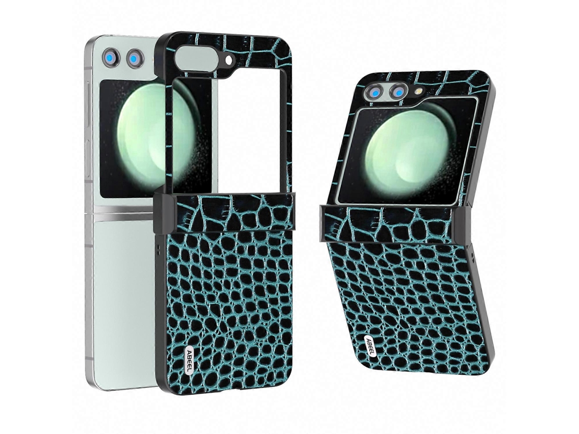 Funda Para Samsung Galaxy Z Flip5 5g, Protección De Bisagra, Cubierta De Pc De Cuero Genuino De Vaca