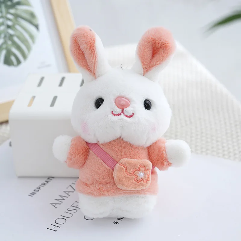(rojo) Lindo Llavero De Peluche De Conejo Para Mochila