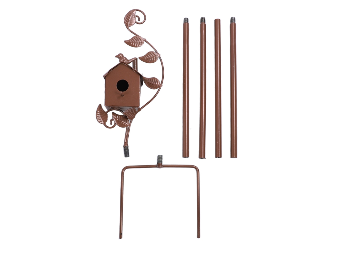 Percha Metálica Para Pájaros Con Estaca Para Decoración De Jardín/patio Exterior.