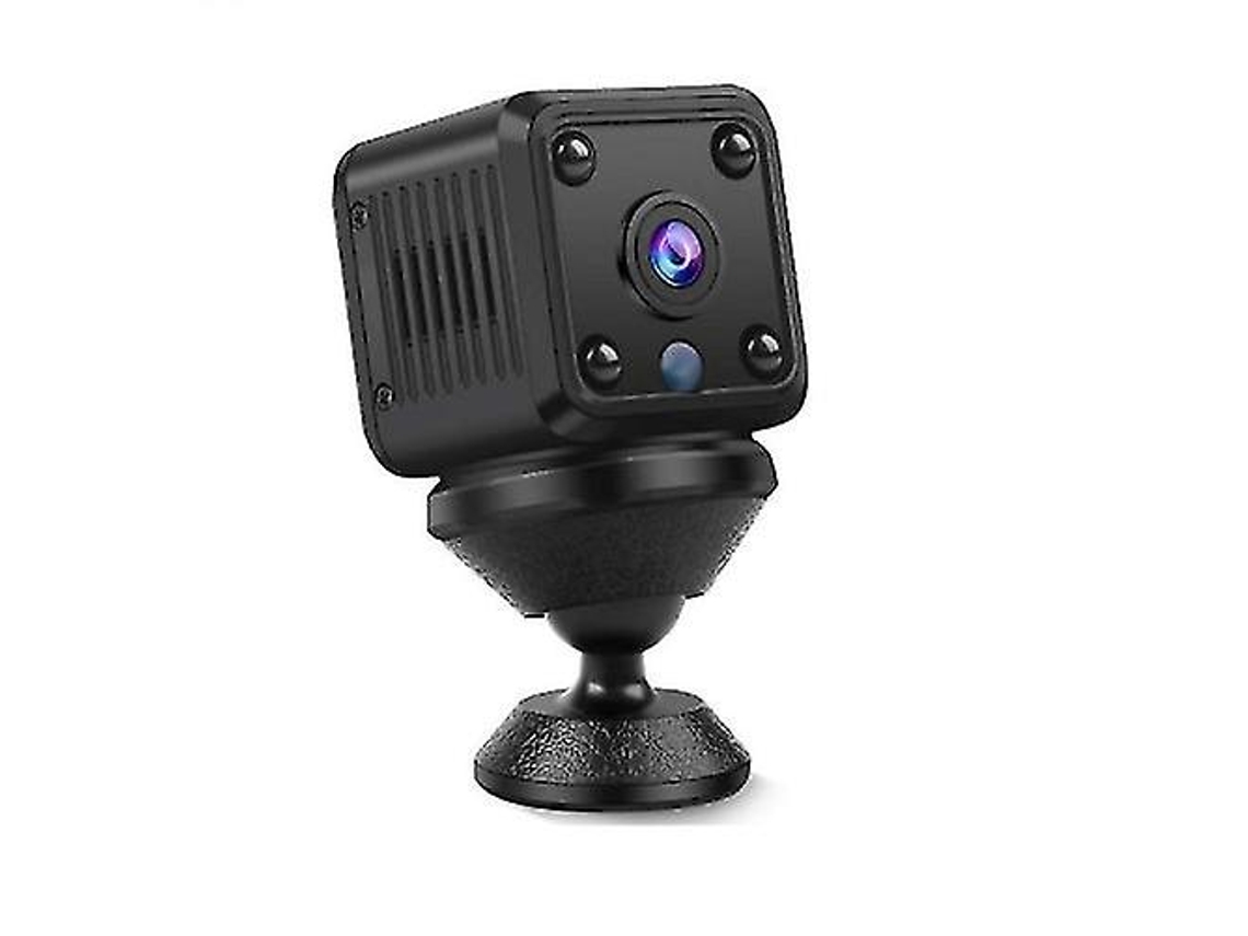 Mini cámara espía oculta 1080P HD Wifi, detección de movimiento, infrarrojos, versión nocturna, gran angular de 150°, Yizhood (negra)