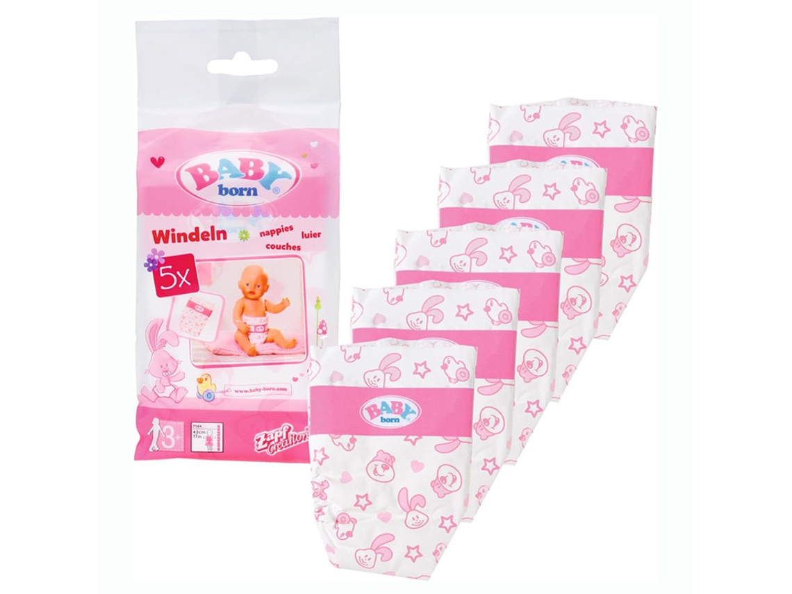 Pañales Baby Born, pack de 5 unidades