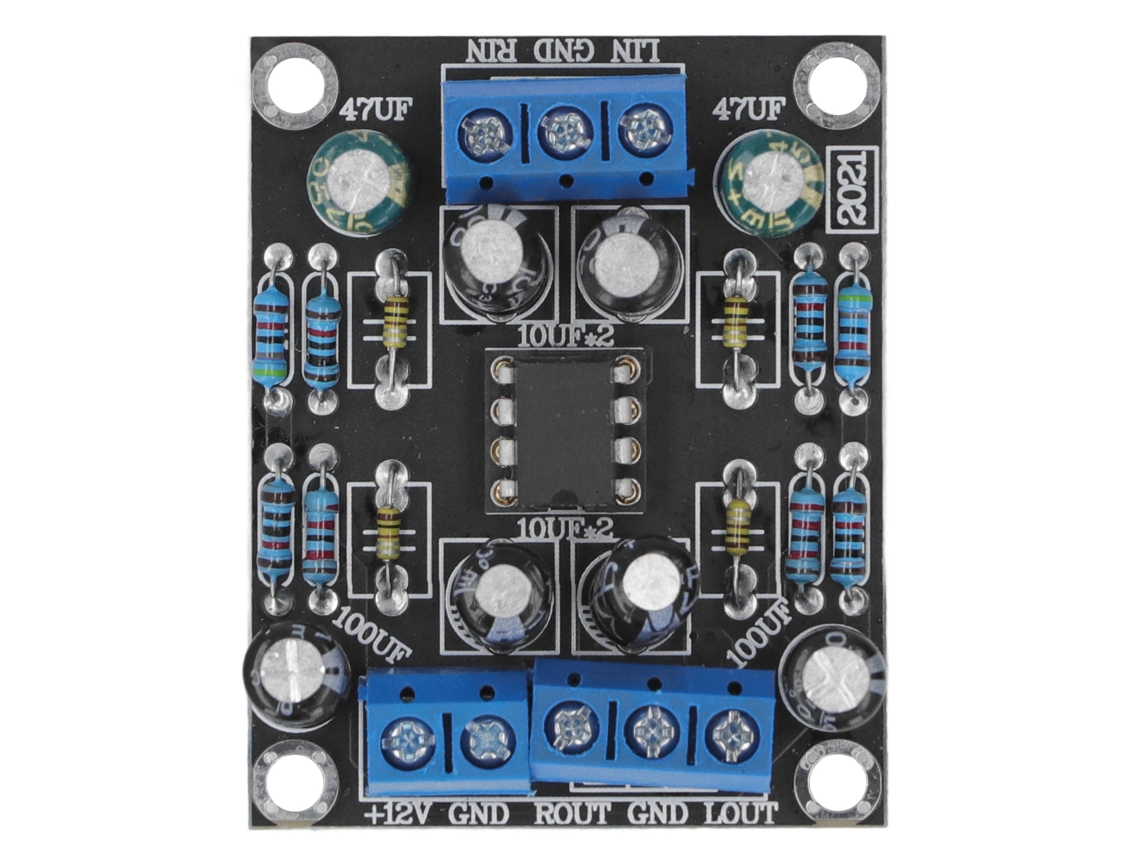 2026velora-módulo Preamplificador Ne5532 De Doble Canal Placa De Capacitores Amplificación De Potencia Única Dc 12‑30v