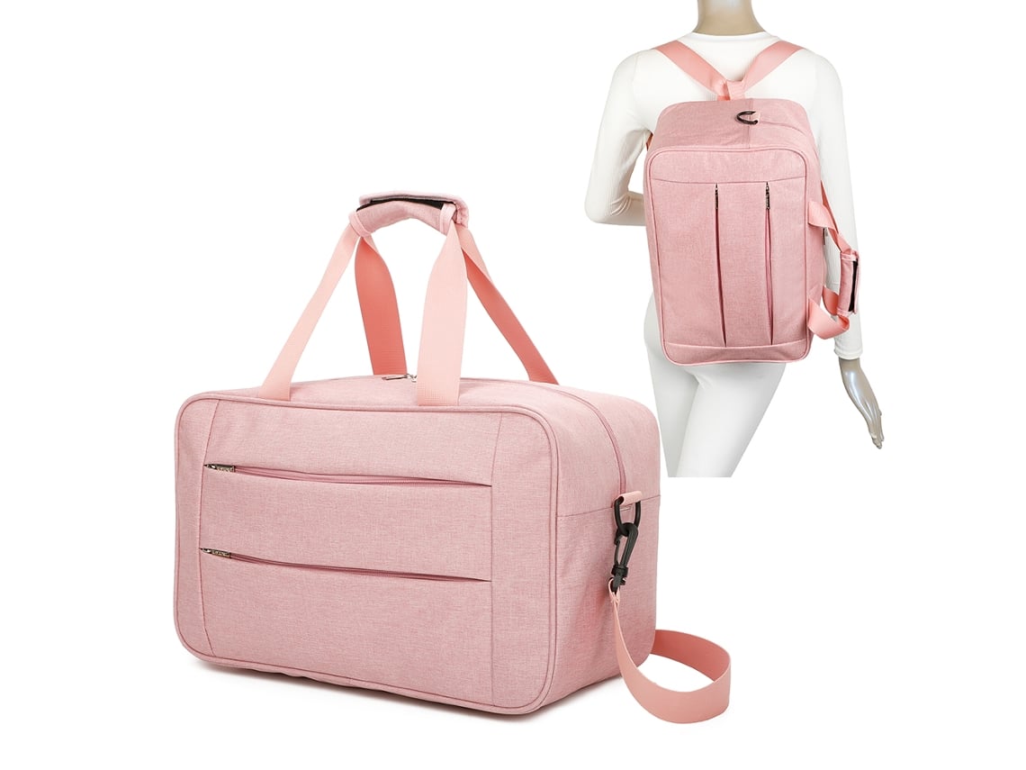 Maleta de Cabina RAYKONG Convertible En Mochila Ryanair Rosa 40 x 20 x 25 cm 20L Worten.es