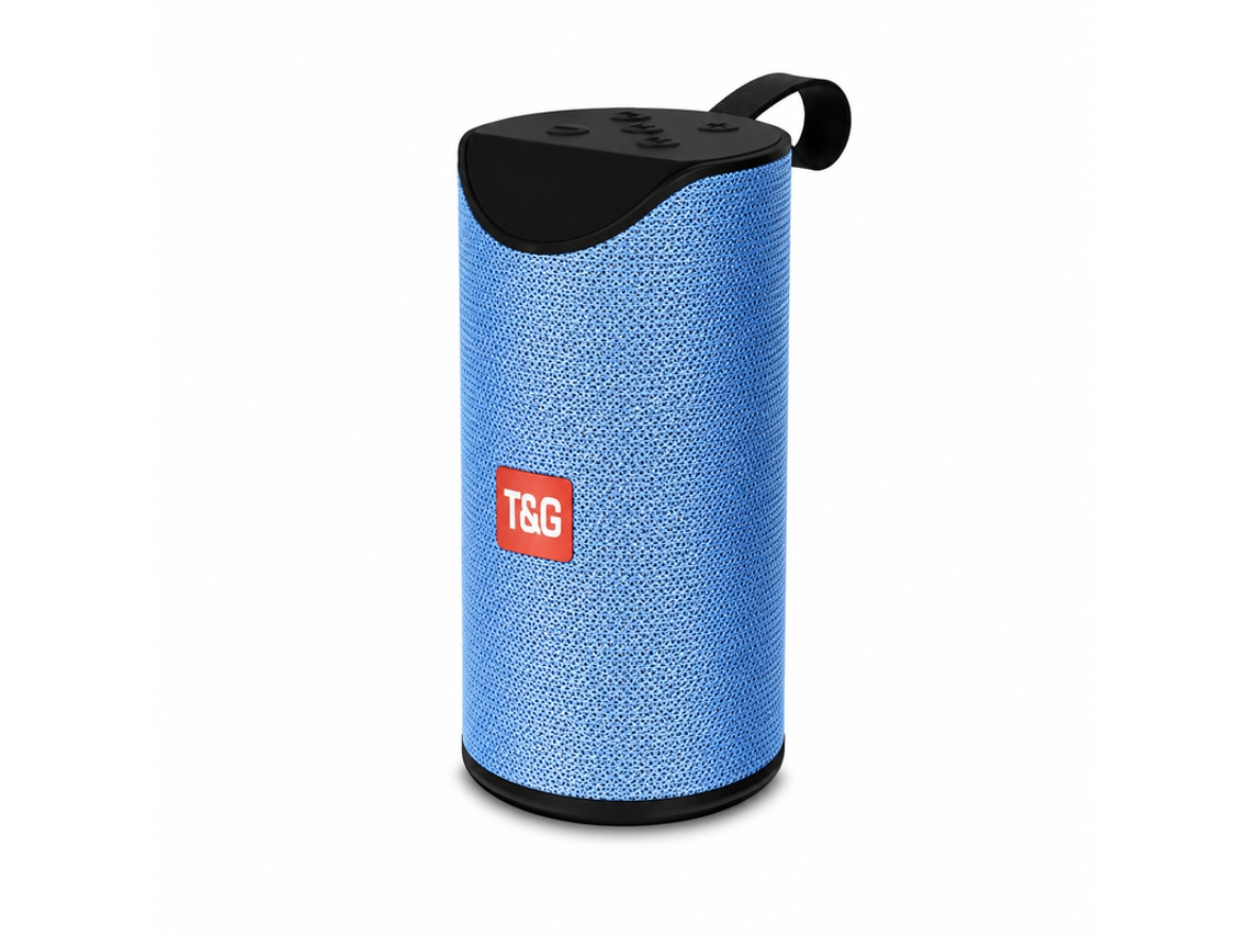 Coluna Bluetooth Portátil Wireless Com Alça Kimiso Tg-113 Azul Claro
