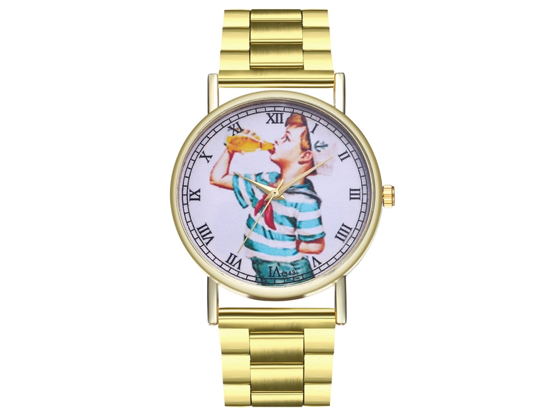 Reloj De Pulsera Unisex Zhoulianfa Con Brazalete De Acero Y Esfera Azul Marino.