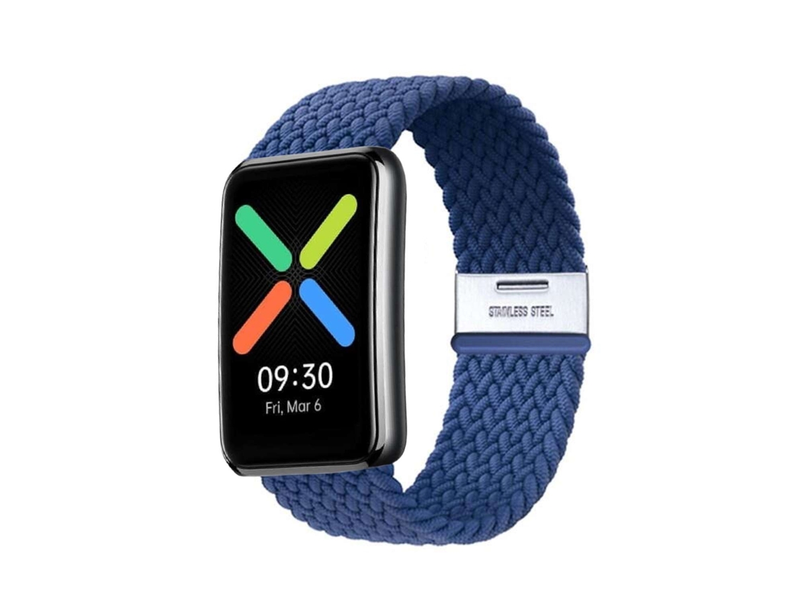 Correa Pulsera Trenzada Flexible para Oppo Watch Free Azul