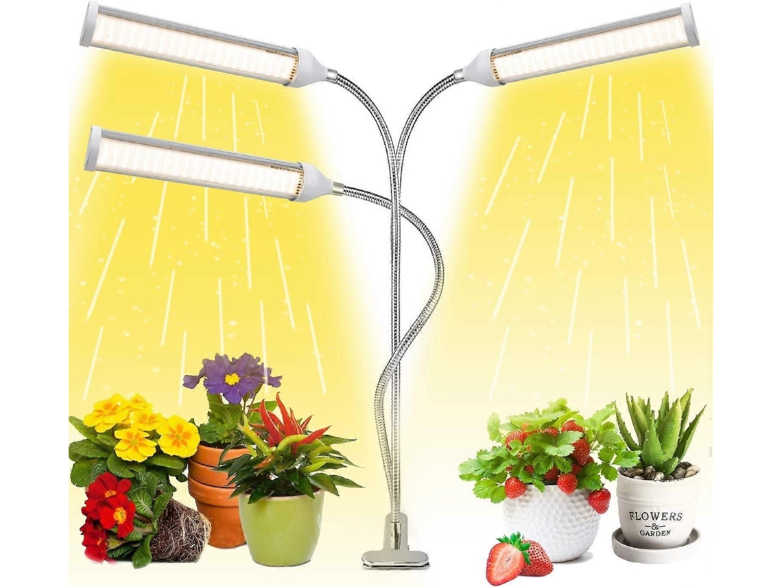 Rebe-luz De Crecimiento Led De Espectro Completo Para Plantas, Lámpara De Socket Con Pinza Y Adaptador, 315 Chips, Regulable 360°