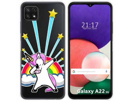Carcasa Samsung Galaxy A22 5G TUMUNDOSMARTPHONE Dibujos Transparente Multicolor