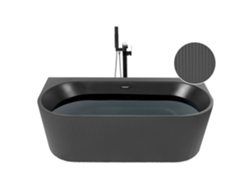 Bañera BELIANI Gocta de Acrílico Negro 80x170x60