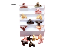 100 Clips De Pelo Mini Bonitos Para Mujeres Y Niñas, Variedad De Diseños, Plásticos Y Resinas, Para Peinados Diarios Y Ocasiones Especiales
