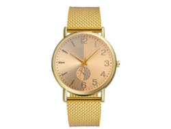 Reloj De Pulsera Vansvar Plástico Simple Unisex Cuadrante Redondo Oro
