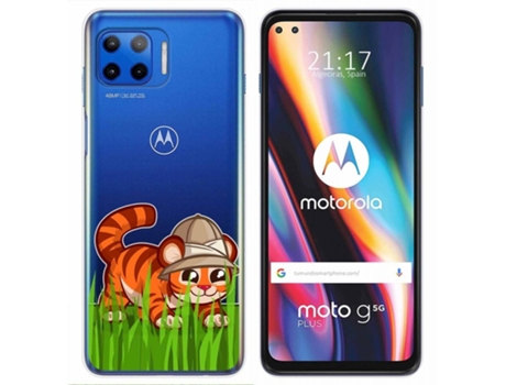 Carcasa Motorola Moto G 5G Plus TUMUNDOSMARTPHONE Dibujos Transparente Multicolor