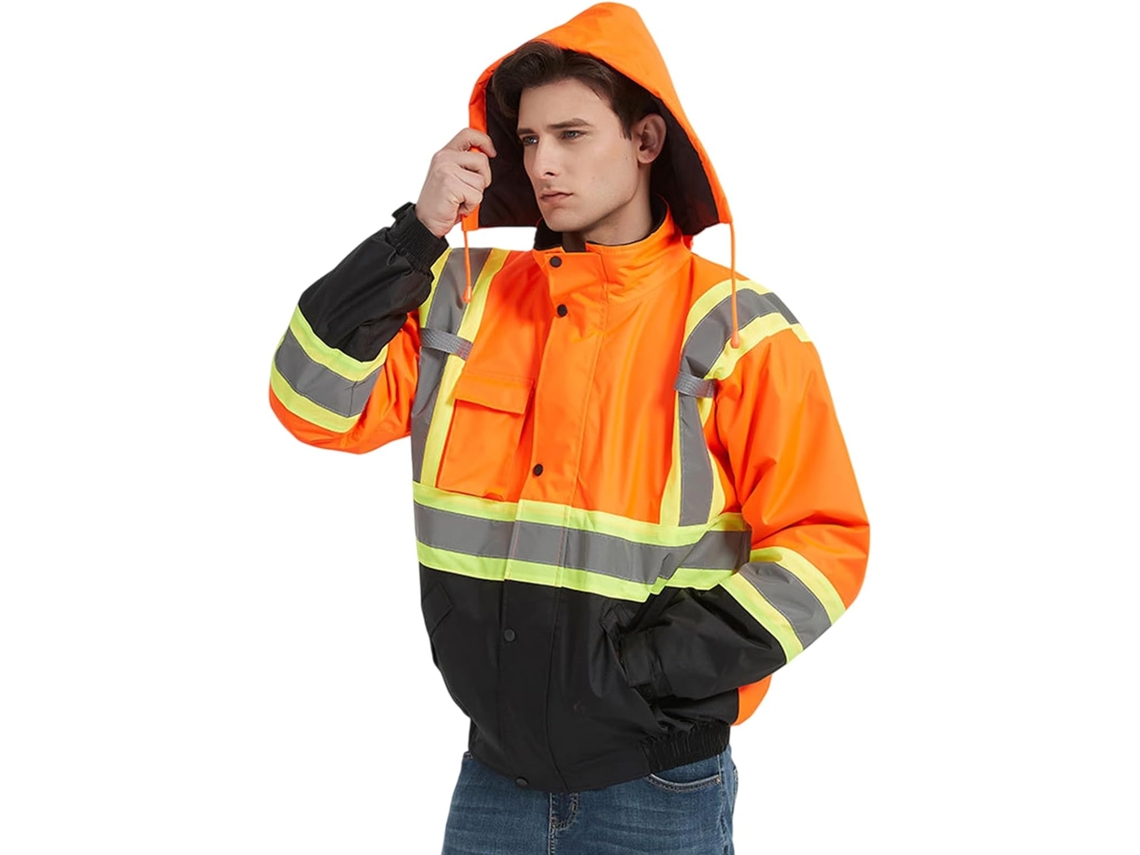 Visibilidad Vestes Refléchissantes Avec Isolation Anti-éclaboussures Pour Chantier De