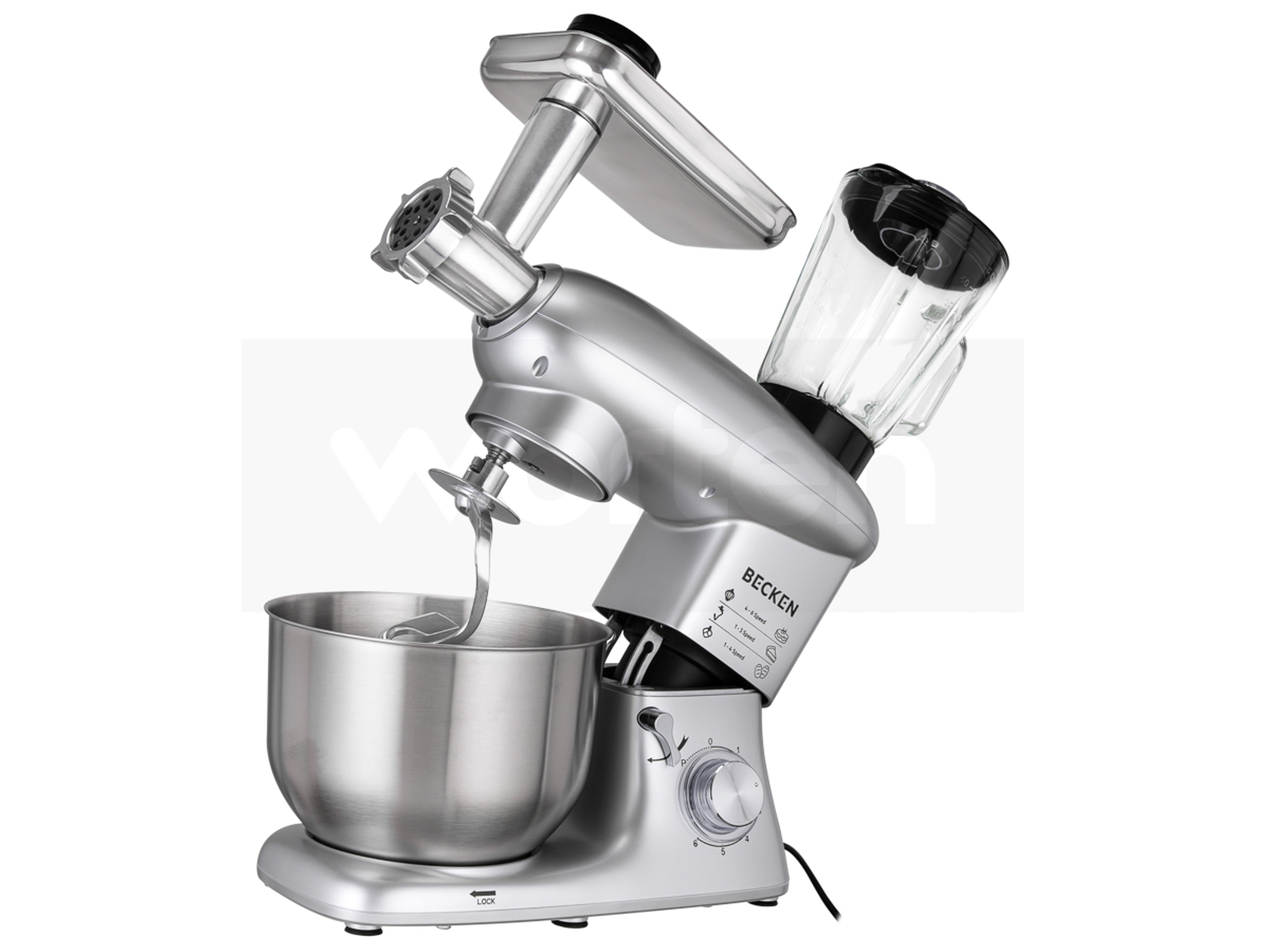 Robot de Cocina BECKEN BKM4570 (6 L - 1400 W - 6 accesorios)