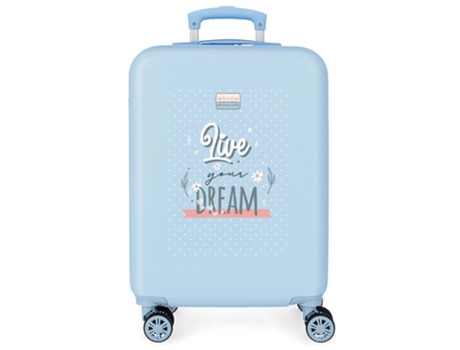 MOVOM Maleta De Cabina ABS Rígida Live Your Dreams Azul