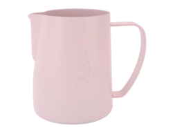 Jarra para espumar leche de 600 ml en acero inoxidable 304, color rosa, para café y capuchino
