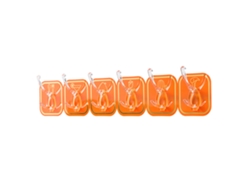 Gancho de pared sin taladro, adhesivo fuerte, naranja, para cocina