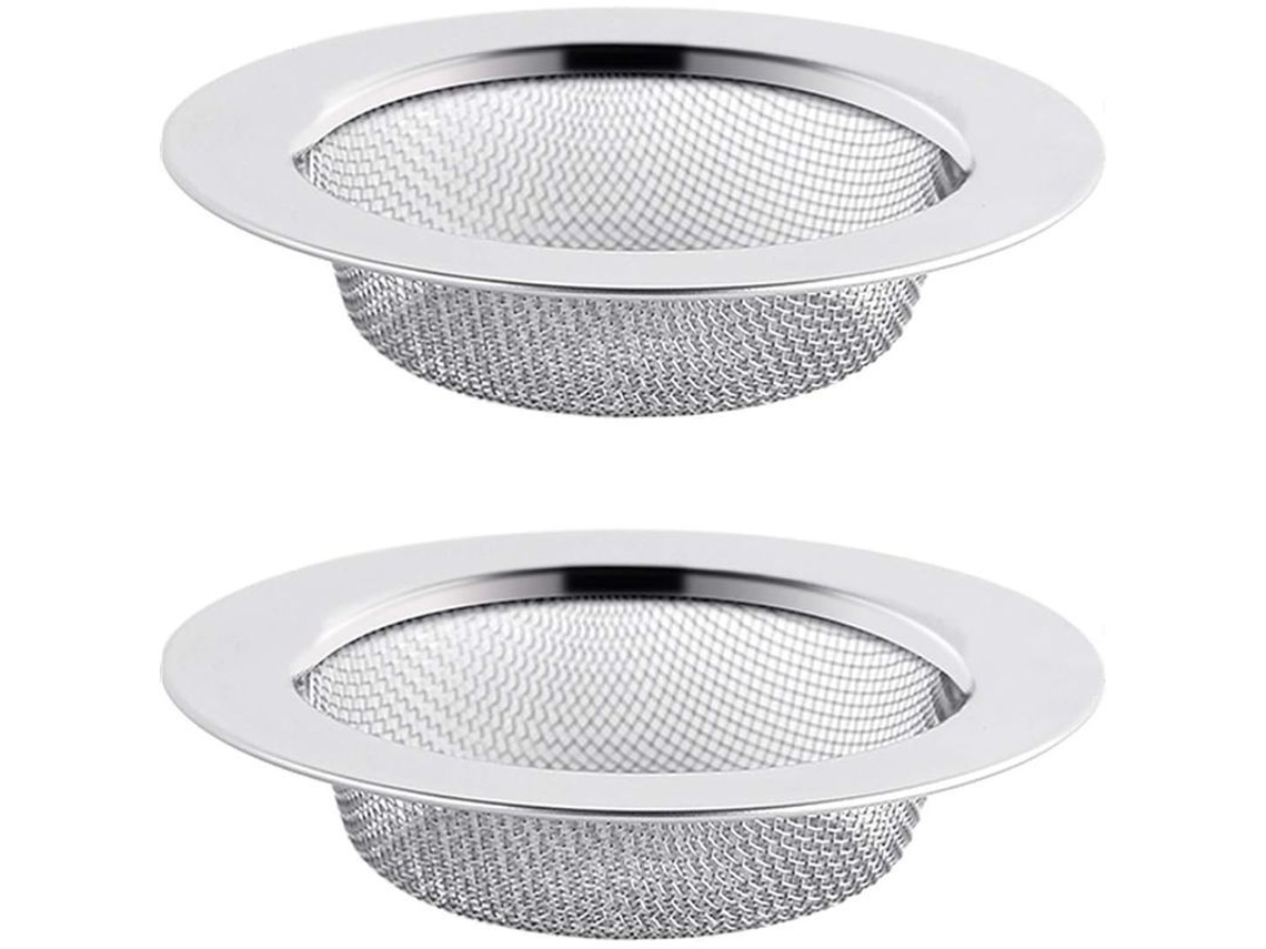 2 Coladores De Acero Inoxidable Para Fregadero, 7.5cm, Antiobstrucción, Multiusos, Cocina Y Baño