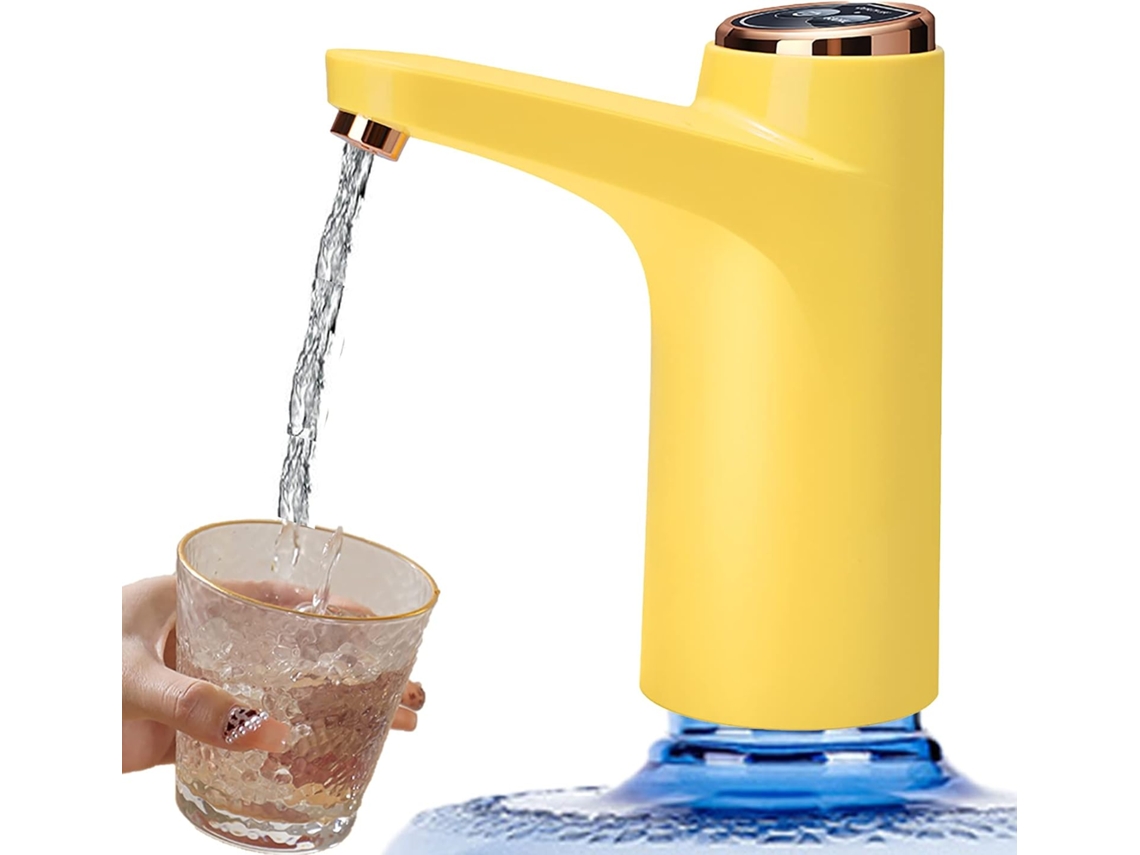 Bomba De Garrafa De Água 5 Galões Usb Carregamento Automático Dispensador De Água Potável (amarelo) GERTIZ