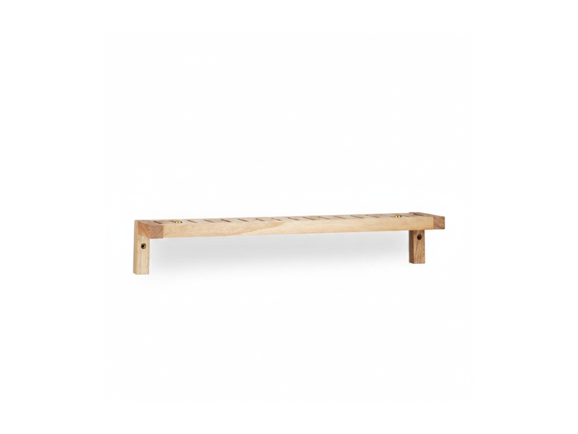 Relaxdays Estante De Pared, Flotante, Mueble De Madera, Baño Cocina, Multiusos, 10 X 60 X 12,5 Cm, 1 Ud., Marrón