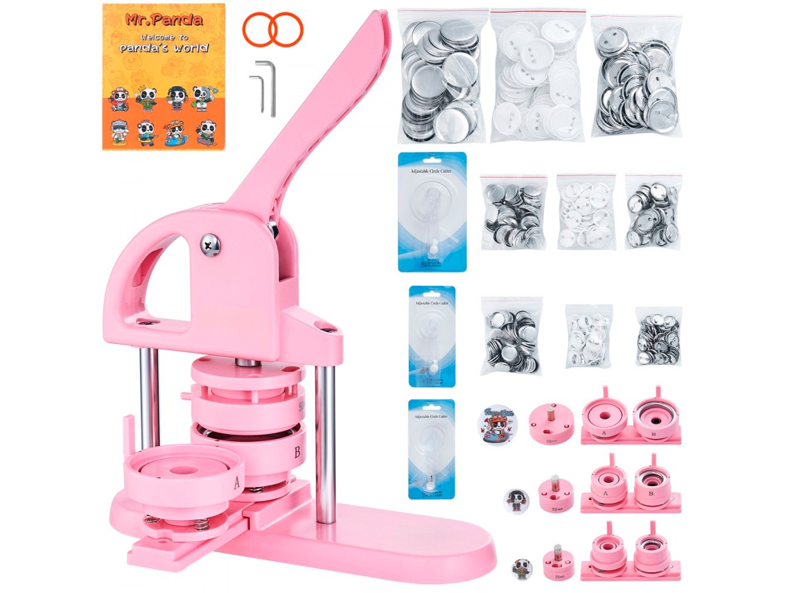Kit 3 en 1 para personalizar botones, insignias e imanes de Tekmaquinas