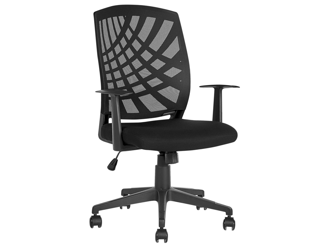 Silla de oficina BELIANI Bonny de Poliéster Negro 66x47x106