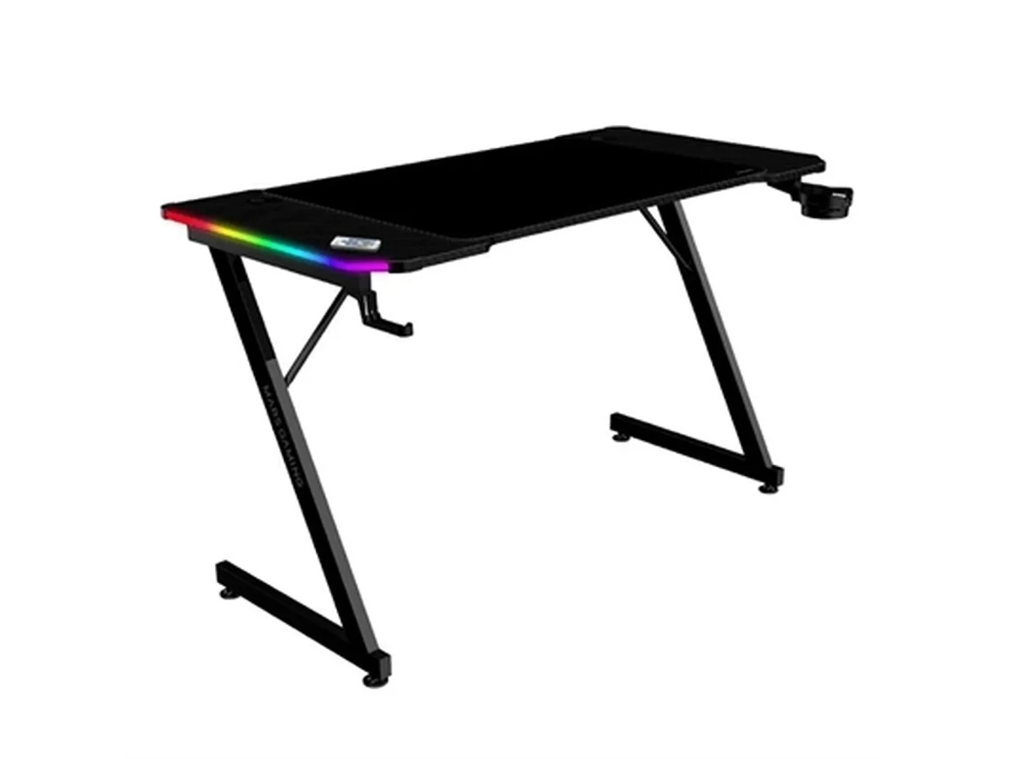 Escritorio para juegos Mars Gaming Ergo RGB negro 120 x 60 cm